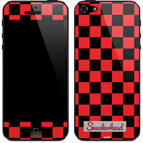 Sneakerhead Red Checkered iPhone 5/5s/5SE Skin