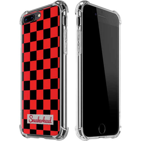Sneakerhead Red Checkered iPhone 7/8 Plus Clear Case