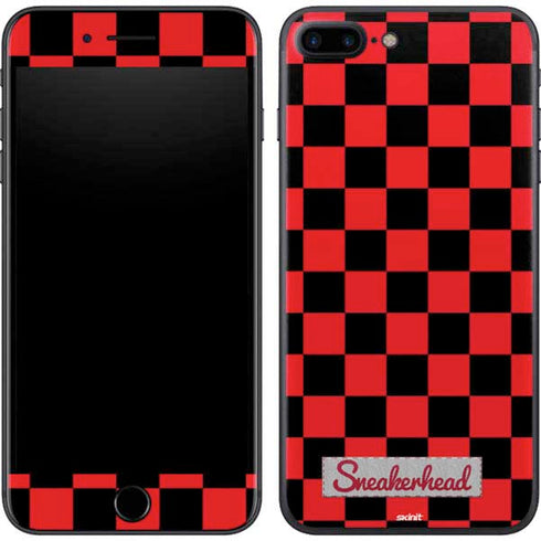Sneakerhead Red Checkered iPhone 7 Plus Skin