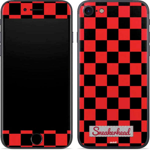 Sneakerhead Red Checkered iPhone 7 Skin