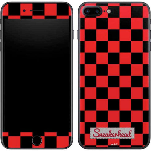 Sneakerhead Red Checkered iPhone 8 Plus Skin