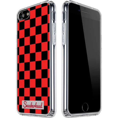 Sneakerhead Red Checkered iPhone SE (2nd & 3rd Gen) Clear Case