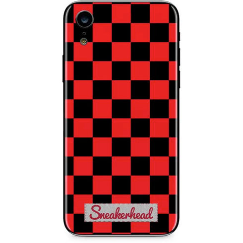 Sneakerhead Red Checkered iPhone XR Skin