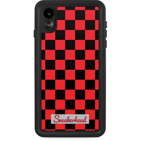 Sneakerhead Red Checkered iPhone XR Waterproof Case