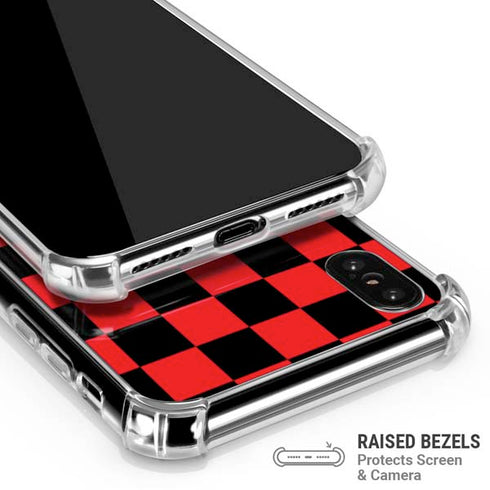 Sneakerhead Red Checkered iPhone XS Max Clear Case