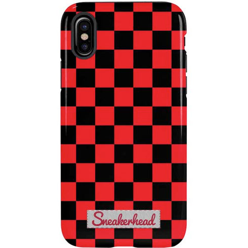 Sneakerhead Red Checkered iPhone XS Pro Case