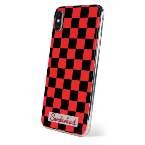 Sneakerhead Red Checkered iPhone XS Skin