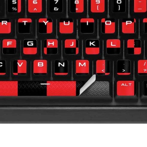 Sneakerhead Red Checkered K95 RGB PLATINUM Mechanical Gaming Keyboard Skin