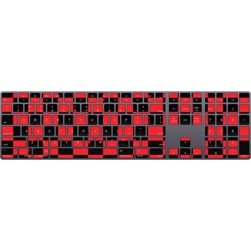 Sneakerhead Red Checkered Magic Keyboard with Numeric Keypad Skin