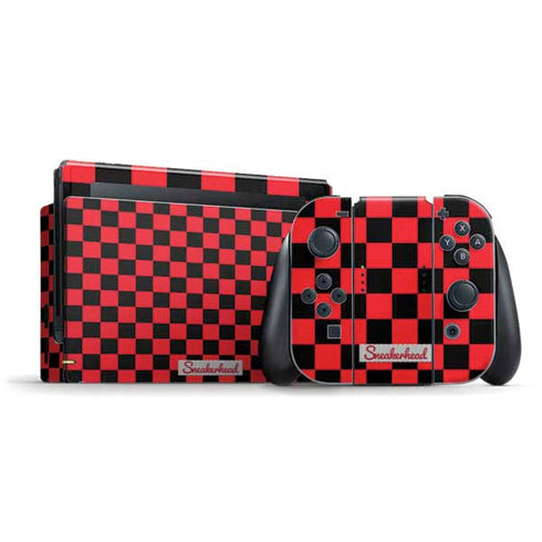Sneakerhead Red Checkered Nintendo Switch Bundle Skin
