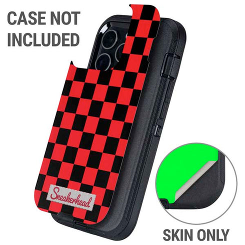Sneakerhead Red Checkered Otterbox Defender iPhone Skin