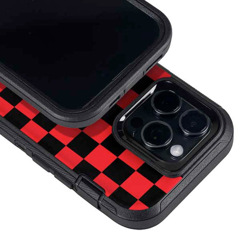 Sneakerhead Red Checkered Otterbox Defender iPhone Skin