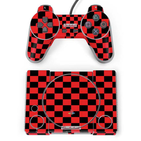 Sneakerhead Red Checkered PlayStation Classic Bundle Skin