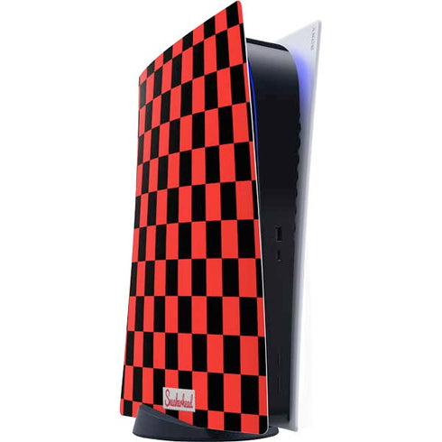 Sneakerhead Red Checkered PS5 Digital Edition Console Skin