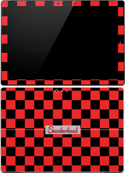 Sneakerhead Red Checkered Surface Pro 4 Skin