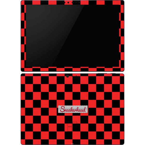 Sneakerhead Red Checkered Surface Pro 6 Skin