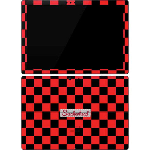 Sneakerhead Red Checkered Surface Pro 7 Skin