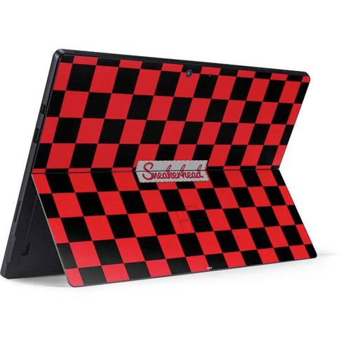 Sneakerhead Red Checkered Surface Pro 7 Skin