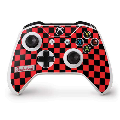 Sneakerhead Red Checkered Xbox One S Controller Skin