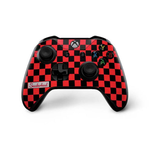Sneakerhead Red Checkered Xbox One X Controller Skin