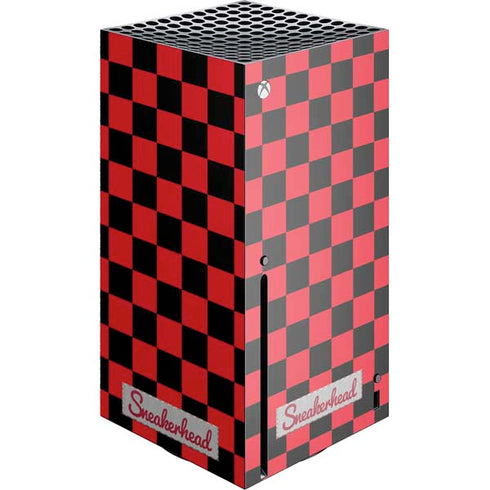 Sneakerhead Red Checkered Xbox Series X Console Skin