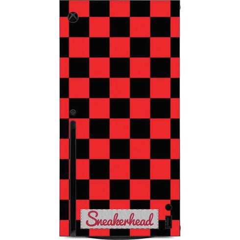 Sneakerhead Red Checkered Xbox Series X Console Skin