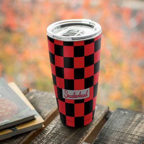 Sneakerhead Red Checkered Yeti 20oz Tumbler Skin