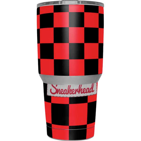 Sneakerhead Red Checkered Yeti 30oz Rambler Tumbler Skin