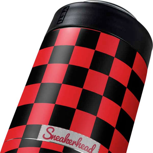Sneakerhead Red Checkered Yeti Colster Can Insulator Skin