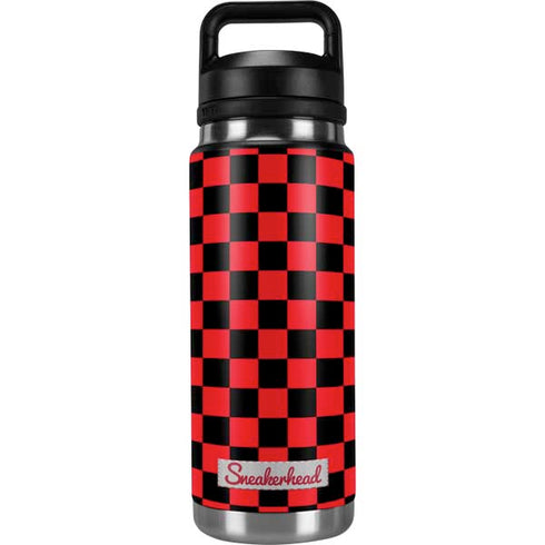 Sneakerhead Red Checkered YETI Rambler 26oz Bottle Skin