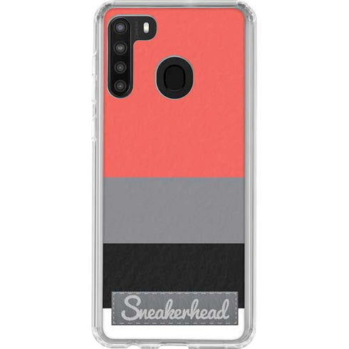 Sneakerhead Stripes Galaxy A21 Clear Case
