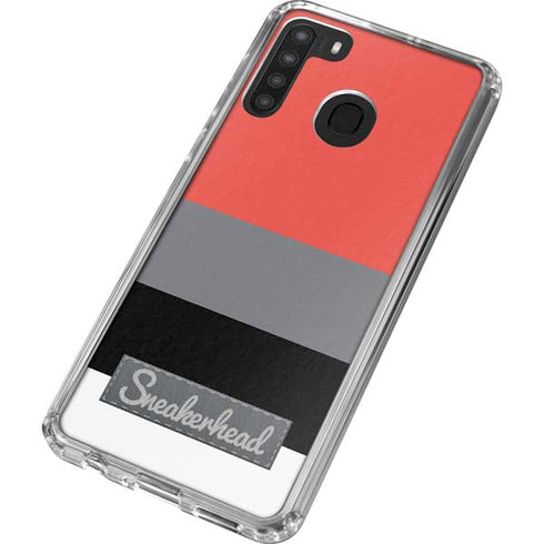 Sneakerhead Stripes Galaxy A21 Clear Case