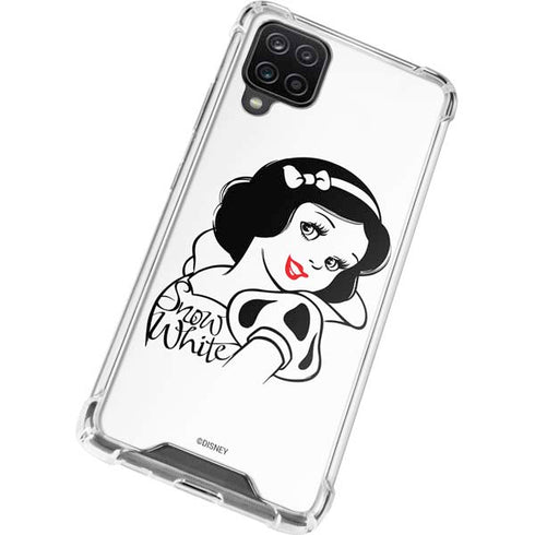 Disney Snow White Black and White Art Galaxy A12 Clear Case