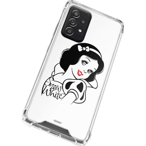 Disney Snow White Black and White Art Galaxy A72 5G Clear Case