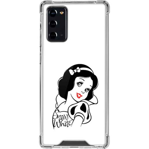 Disney Snow White Black and White Art Galaxy Note20 5G Clear Case