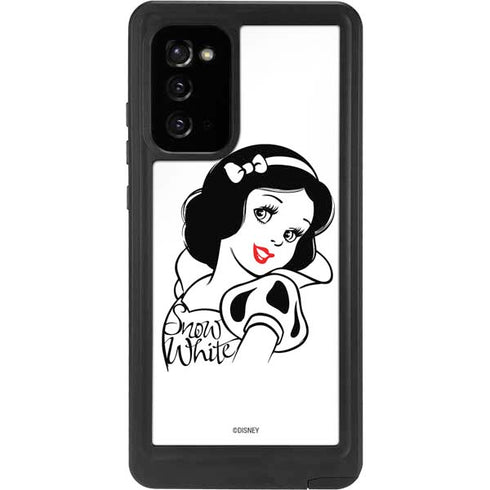 Disney Snow White Black and White Art Galaxy Note20 5G Waterproof Case