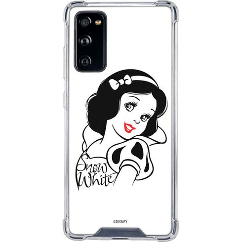 Disney Snow White Black and White Art Galaxy S20 FE Clear Case