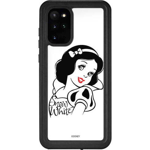 Disney Snow White Black and White Art Galaxy S20 Plus Waterproof Case