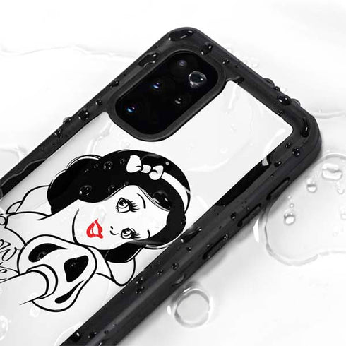 Disney Snow White Black and White Art Galaxy S20 Plus Waterproof Case