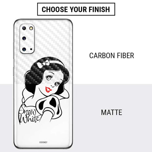 Disney Snow White Black and White Art Galaxy S20 Skin
