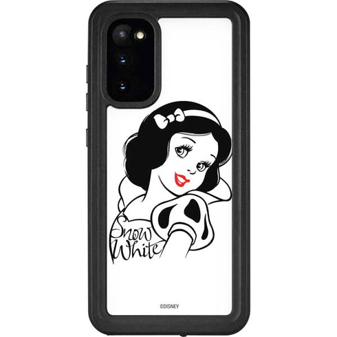 Disney Snow White Black and White Art Galaxy S20 Waterproof Case