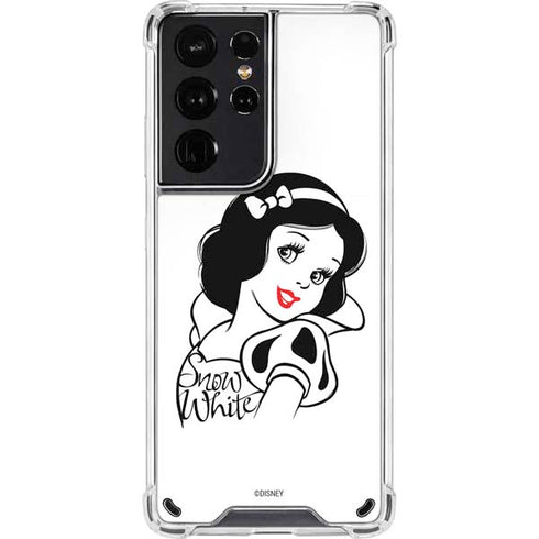 Disney Snow White Black and White Art Galaxy S21 Ultra 5G Clear Case