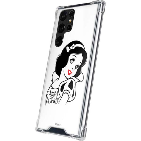 Disney Snow White Black and White Art Galaxy S22 Ultra Clear Case