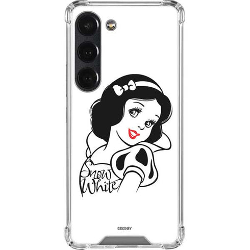 Disney Snow White Black and White Art Galaxy S23 Clear Case