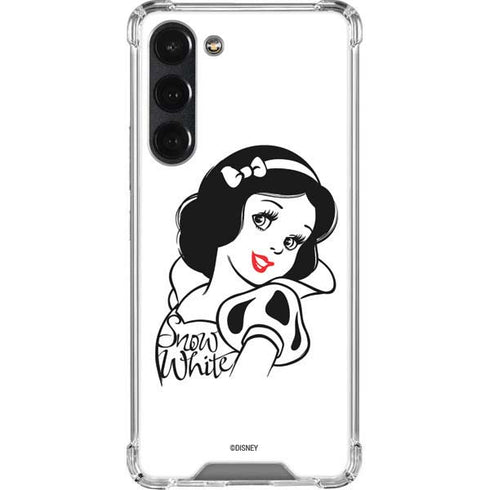 Disney Snow White Black and White Art Galaxy S23 Plus Clear Case