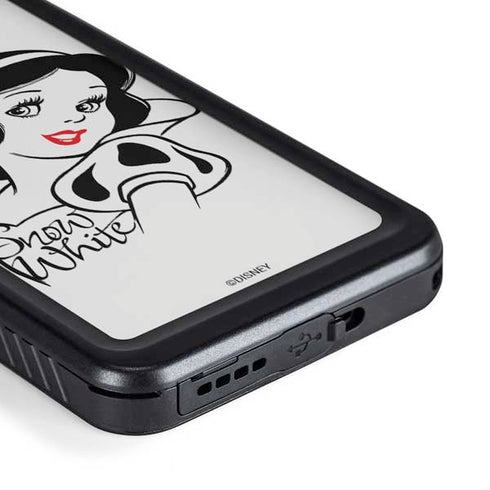 Disney Snow White Black and White Art Galaxy S23 Plus Waterproof Case