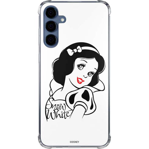 Disney Snow White Black and White Art Galaxy S24 Clear Case