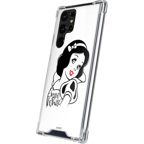 Disney Snow White Black and White Art Galaxy S24 Ultra Clear Case