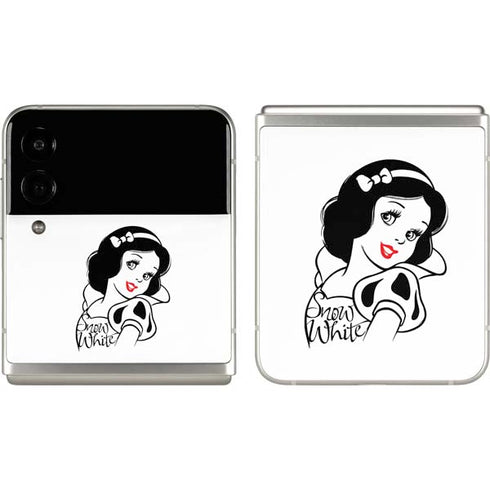 Disney Snow White Black and White Art Galaxy Z Flip3 5G Skin