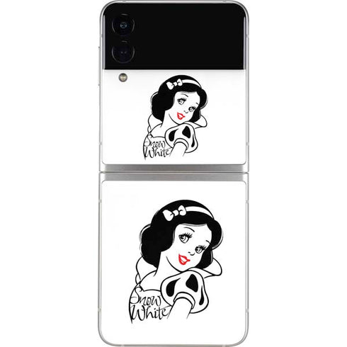 Disney Snow White Black and White Art Galaxy Z Flip3 5G Skin